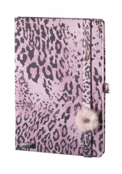 Notes A6 Lanybook Lovely Wild Cat w linie różowy