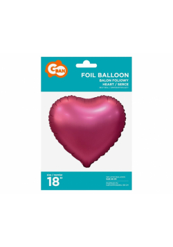 Balon foliowy Serce różowe matowe 45cm