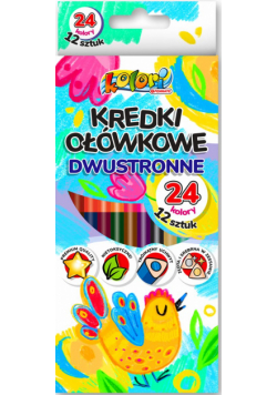 Kredki ołówkowe trójkątne dwustronne Kolori Premium Penmate 12/24 TT8311