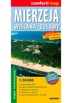 Mierzeja Wiślana, Żuławy Wiślane laminowana mapa turystyczna 1:50 000, 1:1200 000