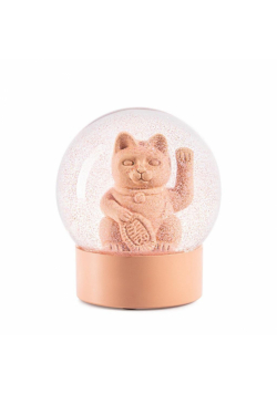 Kula śnieżna - Lucky Cat różowy
