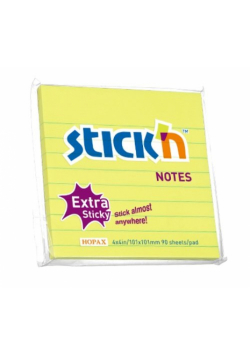 Notes samoprzylepny extra sticky 101x101mm żółty neon