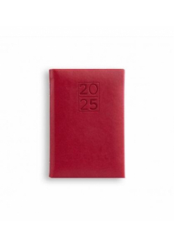 Terminarz 2025 B7 Print czerwony