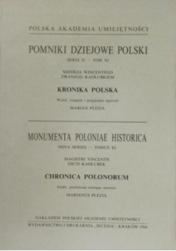 Pomniki dziejowe polski Seria II  Tom XI