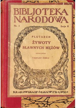Żywoty Sławnych Mężów 1921 r.