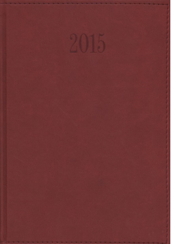 Kalendarz 2015 Książkowy Tygodniowy A5 z obszyciem TUCSON czerowny