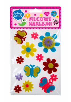 Filcowe naklejki kwiaty 13 sztuk
