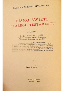 Pismo Święte Starego Testamentu  Tom  I Część 2