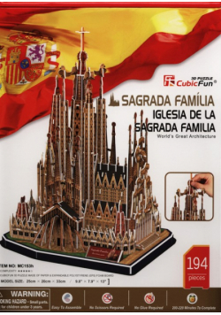 Puzzle 3D Katedra Sangrada Familia w Barcelonie