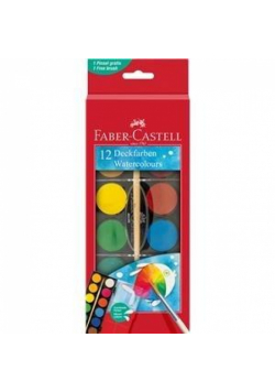 Farby szkolne 12 kol. 30 mm FABER CASTELL