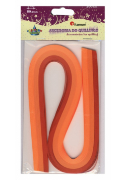 Paski do quillingu 3mm pomarańczowe 200 sztuk