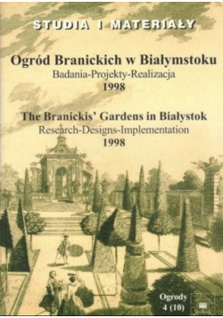 Studia i materiały Ogród Branickich w Białymstoku