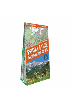 Alps trekking map Prokletije, Durmitor, Albanian..