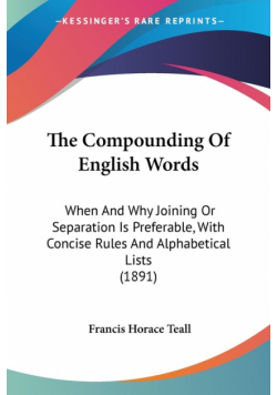 The Compounding Of English Words
