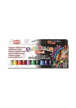 Farby w sztyfcie playcolor metallic 12 kolorów