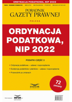 Ordynacja podatkowa NIP 2022