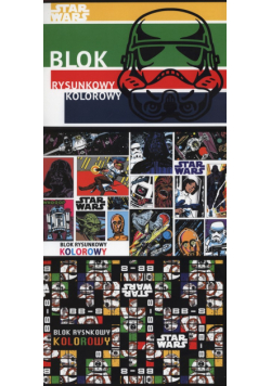 Blok rysunkowy A4 Star Wars z kolorowymi kartkami 20 kartek 10 sztuk mix