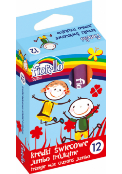 Kredki świecowe Jumbo trójkątne10 mm 12 kolorów