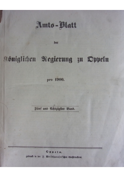 Amts-Blatt, 1900r.