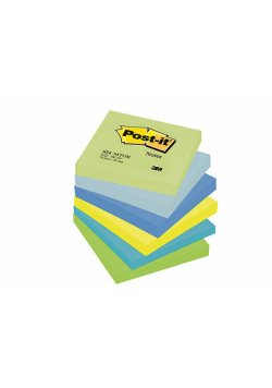 Bloczek samoprzylepny POST-IT (654-MTDR), 76x76mm, 6x100 kart., paleta marzycielska