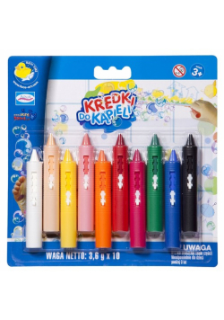Aqua Studio kredki do kąpieli 10 kolorów