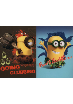 Zeszyt A5 Minionki w kratkę 32 kartki 15 sztuk mix