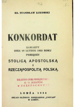 Konkordat, 1934 r.