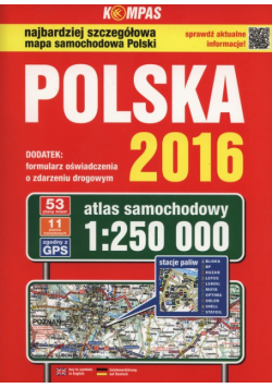 Polska 2016 Atlas samochodowy 1:250 000