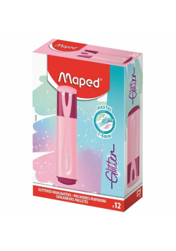 Zakreślacz Glitter Pastel różowy (12szt) MAPED