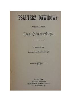 Psałterz Dawidowy, 1897 r.