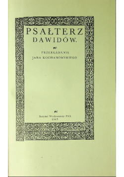 Psałterz Dawidów 1579 r.