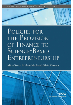 Policies for the Provision of Finance to Science-Based Entrepreneurship