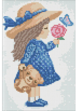 Diamentowa mozaika - Mała dziewczynka 20x30cm