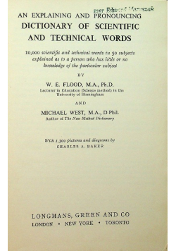 Dictionary of Scientific and Technical Words