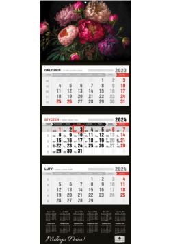 Kalendarz 2024 trójdzielny Bukiet KT-2 v.52