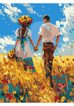 Malowanie po numerach - Spacer zakochanych 30x40cm