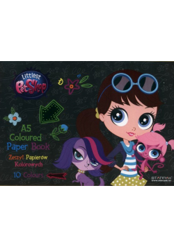 Zeszyt papierów kolorowych A5 Littlest Pet Shop 10 kartek 25 sztuk