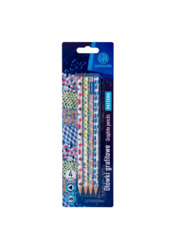 Ołówki grafitowe trójkątne HB Astrapen Patterns 4 szt.