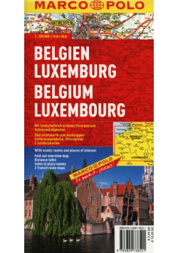 Belgia Luksemburg Mapa drogowa 1:300 000 Marco Polo