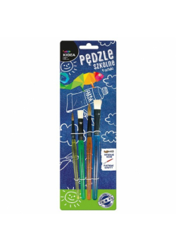 Pędzle szkolne Kidea 4 sztuki
