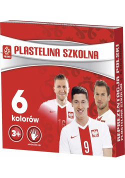 Plastelina szkolna PZPN 6 kolorów
