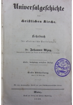 Unioersalgeschichte 1850 r.
