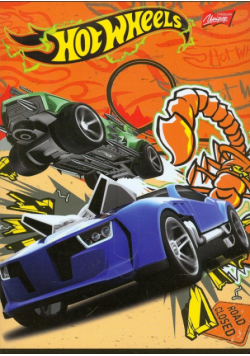 Zeszyt A5 Hot Wheels w linie 32 kartki pomarańczowy