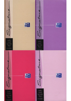 Brulion A5 Oxford w kratkę 96 kartek Signature pastelowe mix