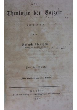 Theologie der Vorzeit,1854r.