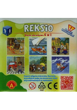 Reksio klocki obrazkowe 6 w 1