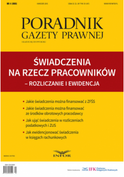 Świadczenia na rzecz pracowników - rozliczanie i ewidencja