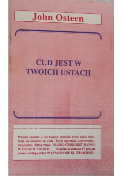 Cud jest w twoich ustach
