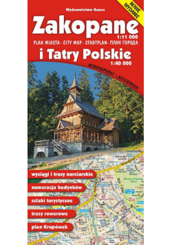 Zakopane i Tatry Polskie. Mapa wyd. 2022