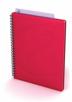 Kołonotatnik Oxford A5 60 kartek w linie Beauty Daybook czerwony